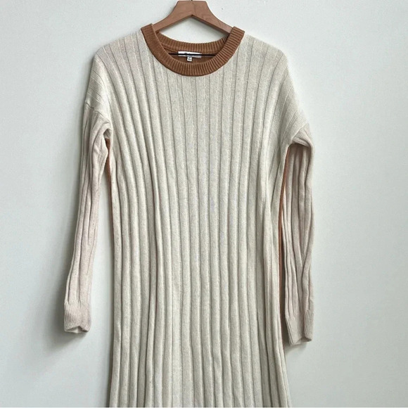 Madewell (Re)sourced Ribbed Midi Sweater Dress Small Alpaca Wool Color block S - Picture 7 of 15